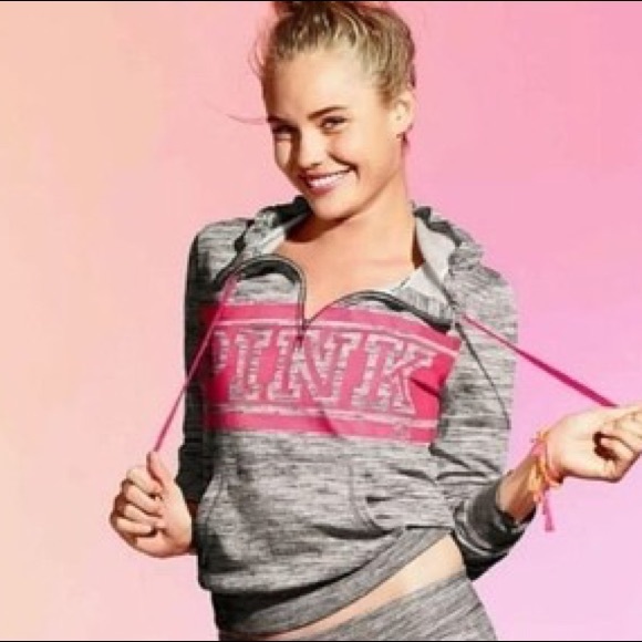 Victoria’s Secret pink half zip hoodie - Picture 2 of 10